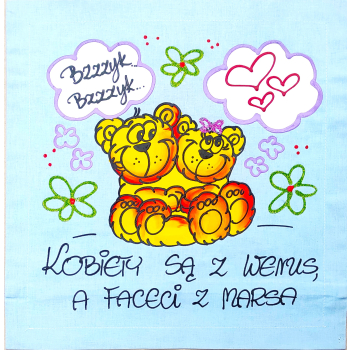 [Db67] Poduszka bawełniana Kobiety są z Wenus, a faceci z Marsa